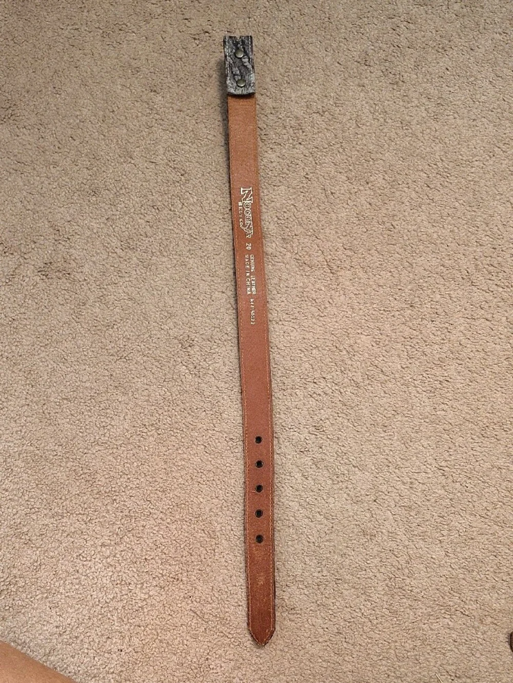 Nocona Camp Leather Belt with Metal Eyelets